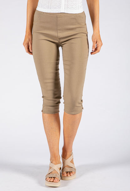 Cropped Pull On Trousers-1