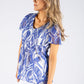Abstract Printed Lace Top