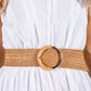 Woven Belt with Shimmer Buckle