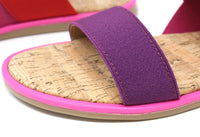 Colour Mix Elasticated Strap Sandal