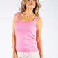 Ultra Smooth Tank Top with Curve Ribbed Detail