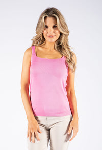 Ultra Smooth Tank Top with Curve Ribbed Detail