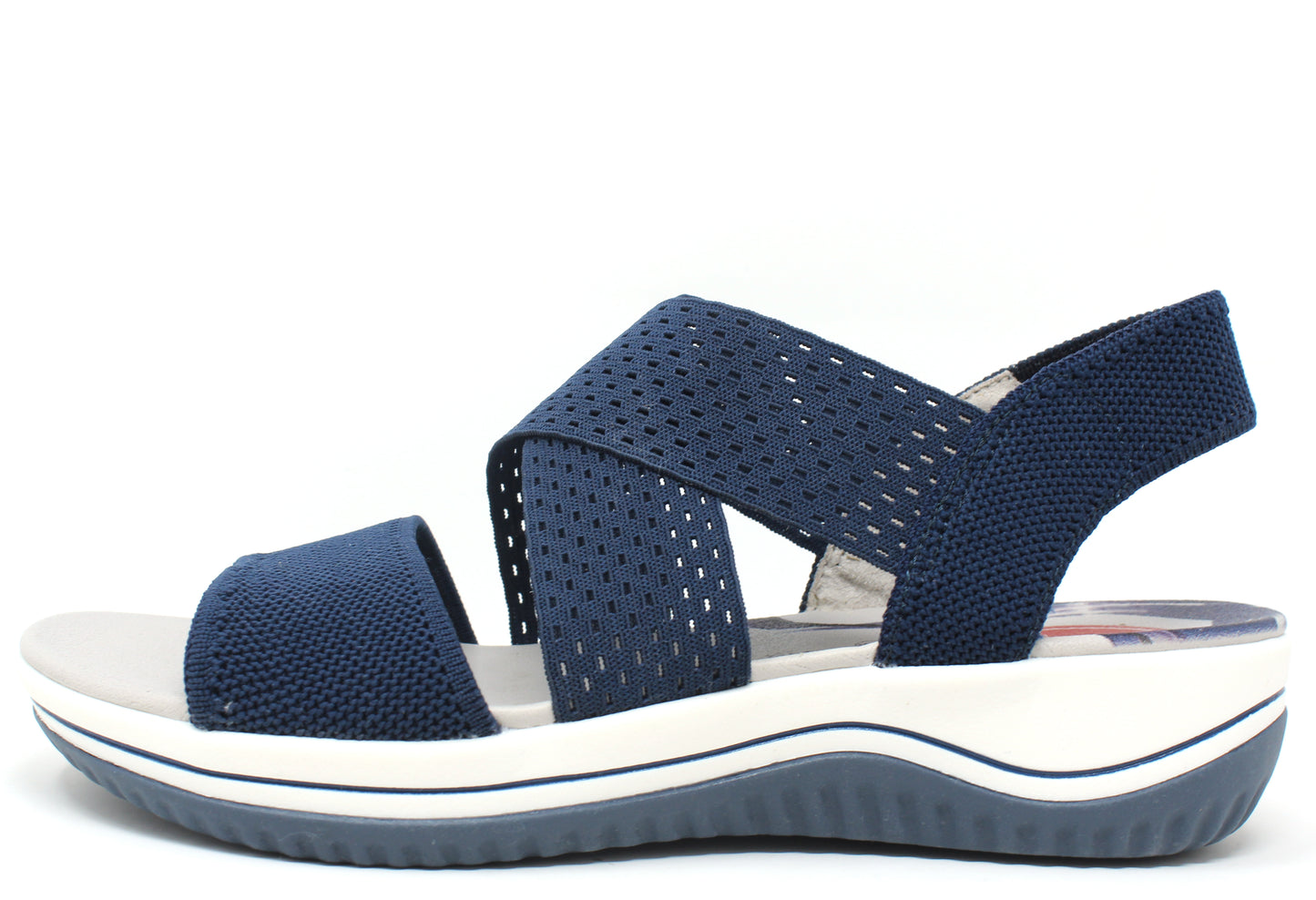 Relaxed Fit Elasticated Strap Sandal