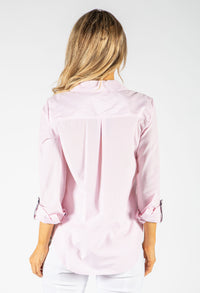 Striped Front Pocket Blouse