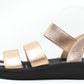 Metallic Multi Strap Sandal