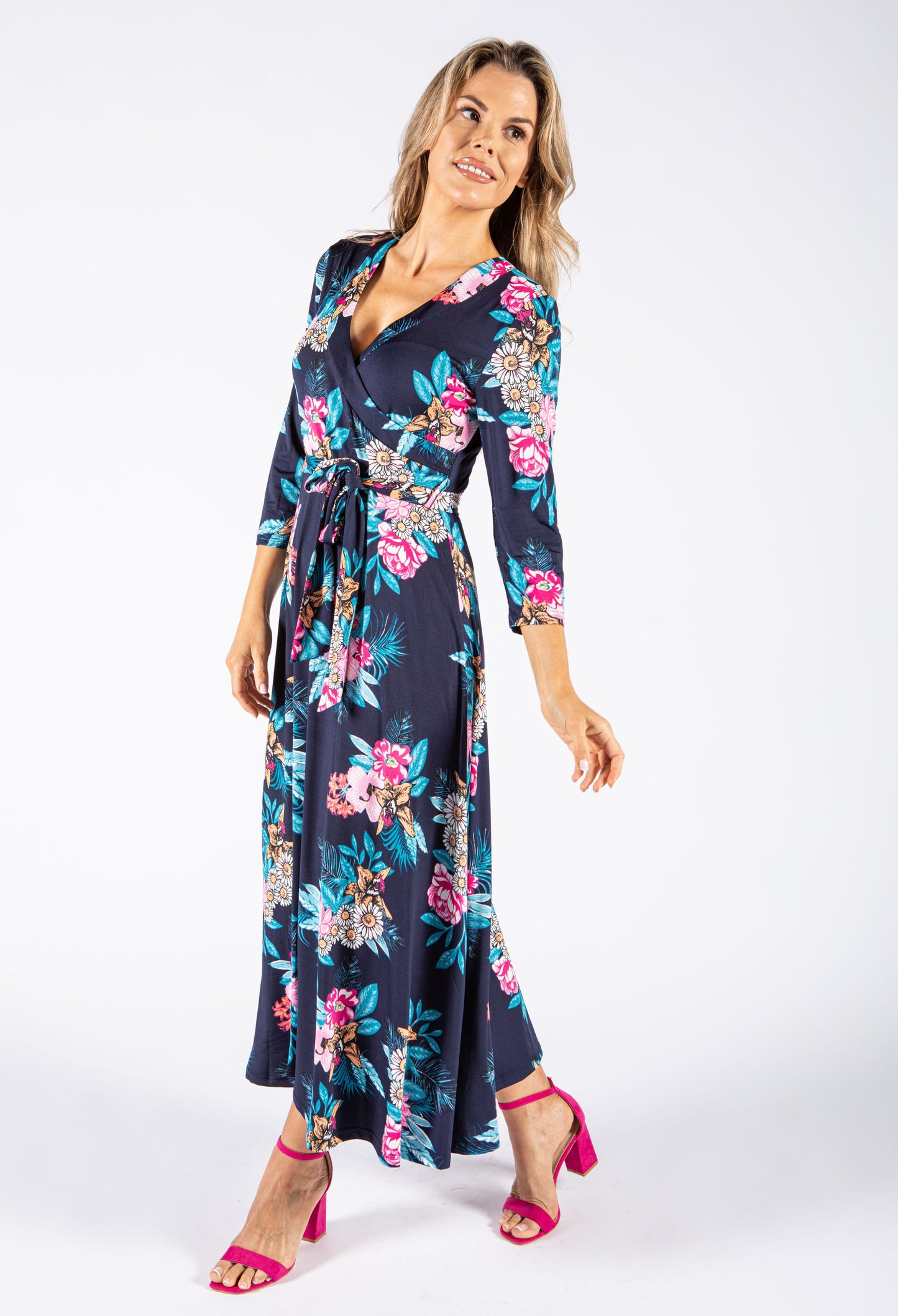 Mixed Flower Print Dress