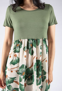 Floral Skirt T-Shirt Dress