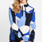 Abstract High Neck Long Sleeve Knit