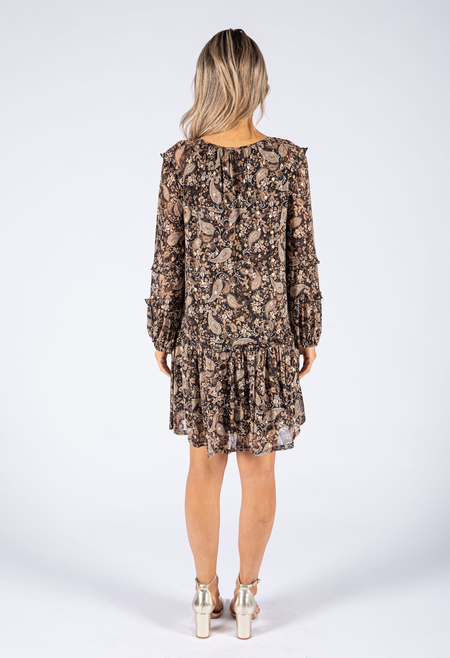 Tiered Hemline Mesh Dress