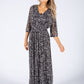 V Neckline Mesh Maxi Dress