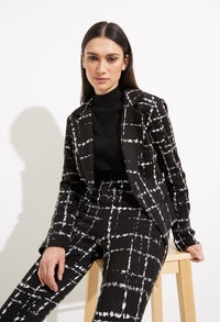 Fitted Checkered Jacket