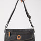 Multi Pocket Vintage Leather Look Shoulder Bag