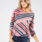 Abstract Stripe Print Top