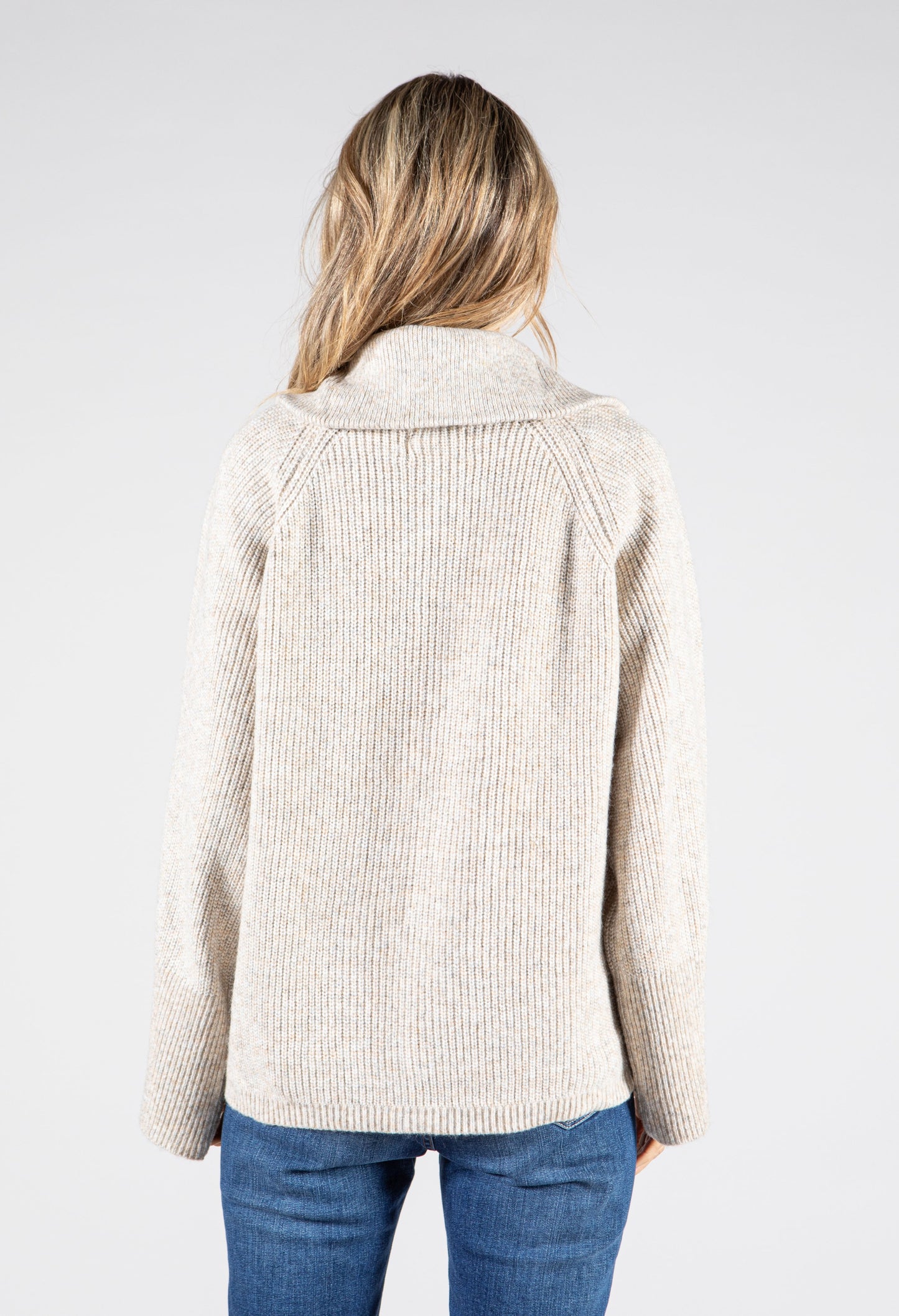 Zip Neck Knit Pullover