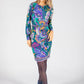 Paisley Print Belted Dress