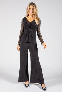 Embellished Sleeve Knot Detail 2 Piece Set