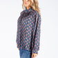 Front Pleat Floral Blouse