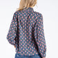 Front Pleat Floral Blouse