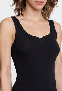 2 Pack Strap Tops with Embroidery Detail