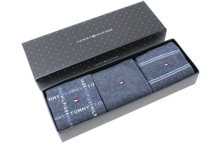 3 Pack Classic Grid Stripe Socks Gift Box