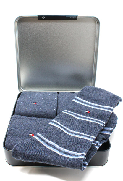 4 Pack Classic Stripe Sock Gift Box