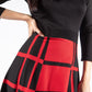 Black and Red Knit Dress