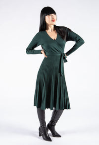 Wrap Style Knit Dress