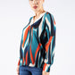 V-Neck Abstract Top