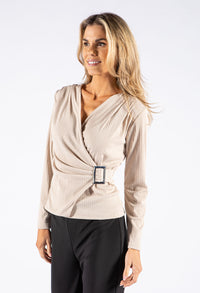 Buckle Detail Crossover Top