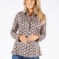 Abstract Print Soft Feel Blouse
