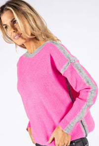Contrast Trim Pullover Knit