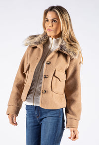 Fur Collar Short Coat