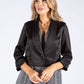 Ruched Sleeve Cropped Blazer