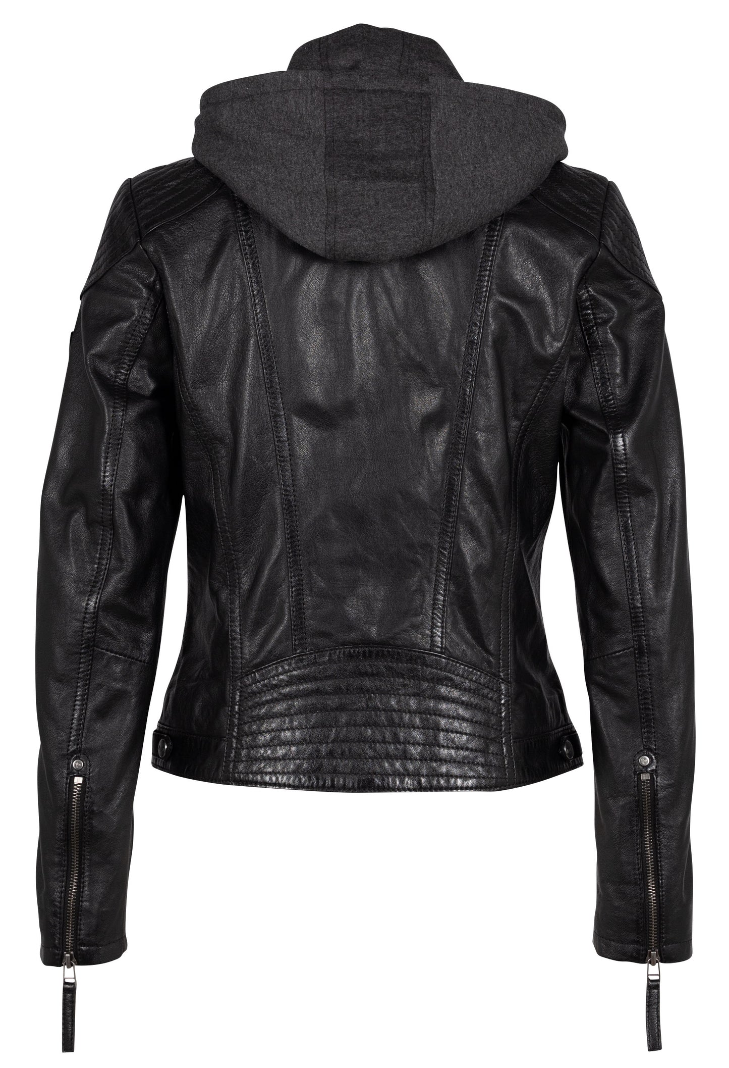 Hooded Leather Biker Jacket (PREORDER EXPECTED DISPATCH DATE 10TH DEC)
