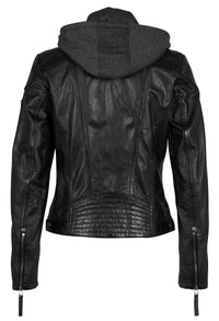 Hooded Leather Biker Jacket (PREORDER EXPECTED DISPATCH DATE 10TH DEC)