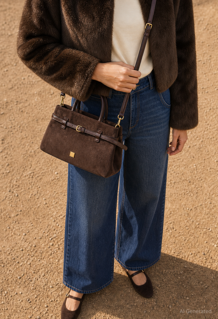Front Buckle Baguette Bag