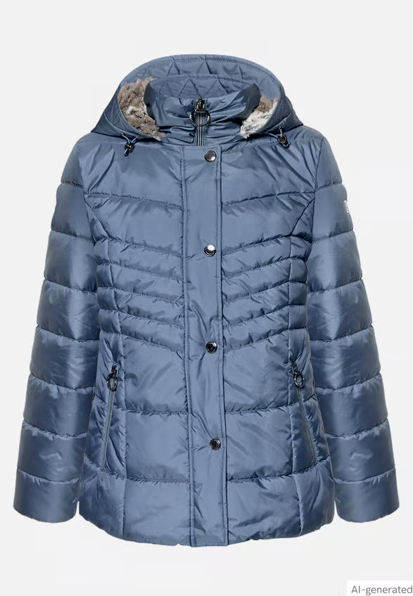 Quilted Jacket With Detachable Hood