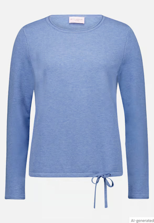 Knit Sweater With Waist Drawstring
