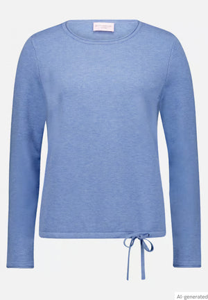Knit Sweater With Waist Drawstring
