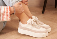 Crochet Detail Platform Trainer