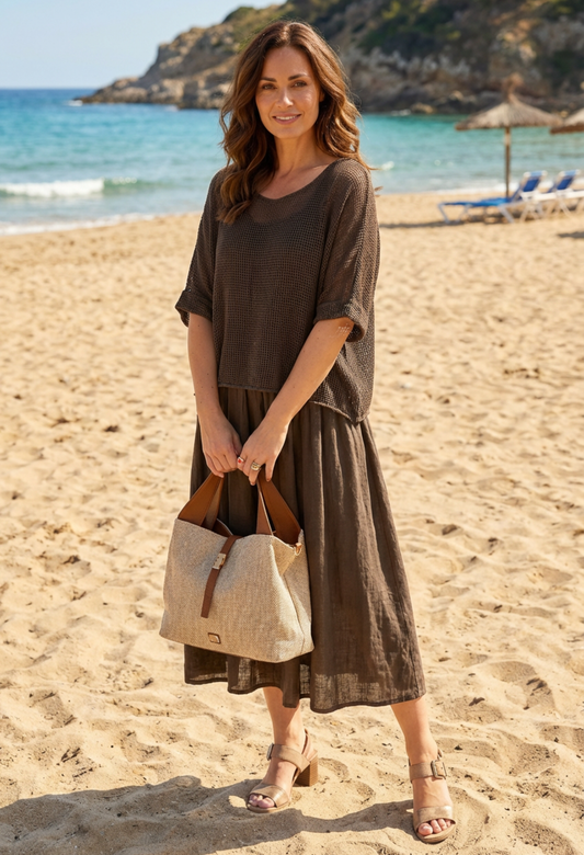 2 in 1 Summer Midi Dress