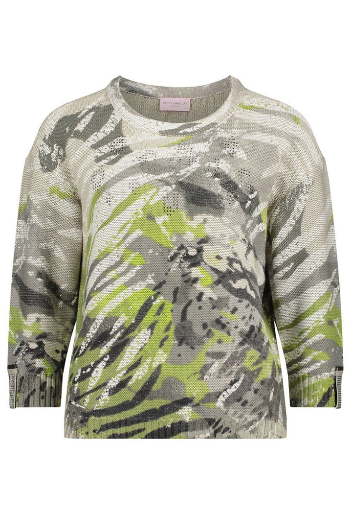 Jungle Print Embellished Jumper