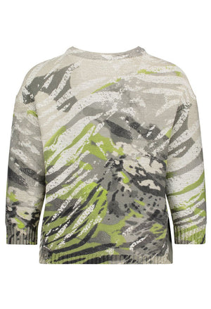 Jungle Print Embellished Jumper
