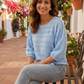 Sofia Ruffled Tie Front Top