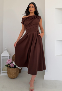 Betty Asymmetric Midi Dress