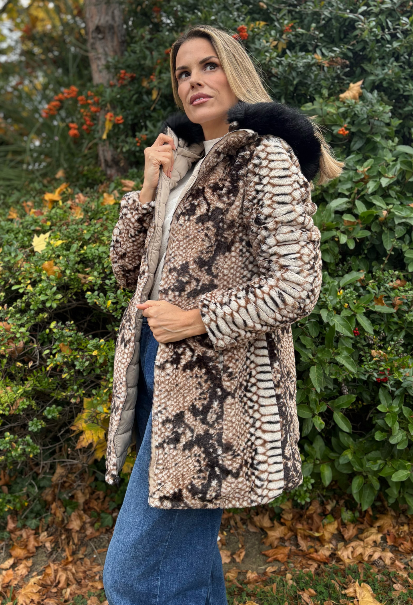 Fur Lined Reversible Padded Coat