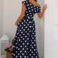 Betty Asymmetric Polka Dot Midi Dress