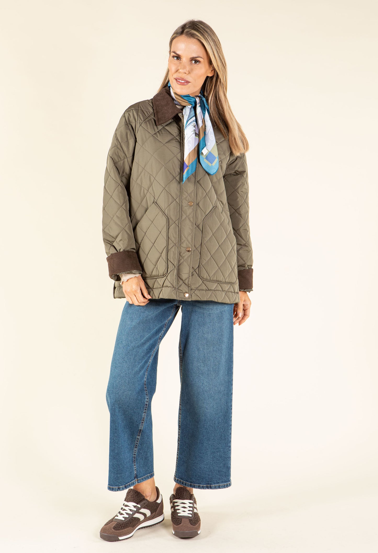 Butterfly Print Satin Touch Scarf