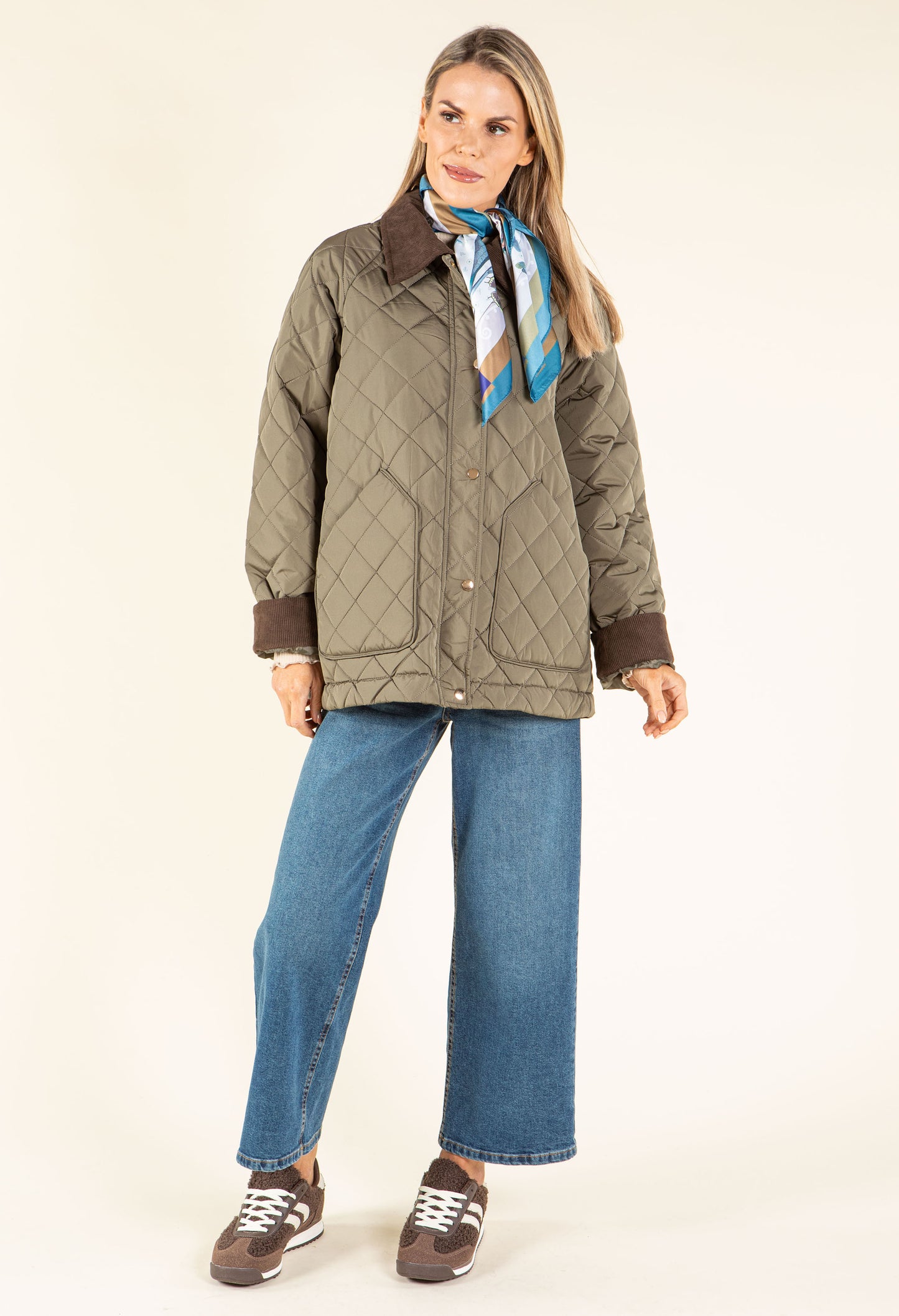 Butterfly Print Satin Touch Scarf