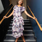 Floral Chiffon Midi Dress